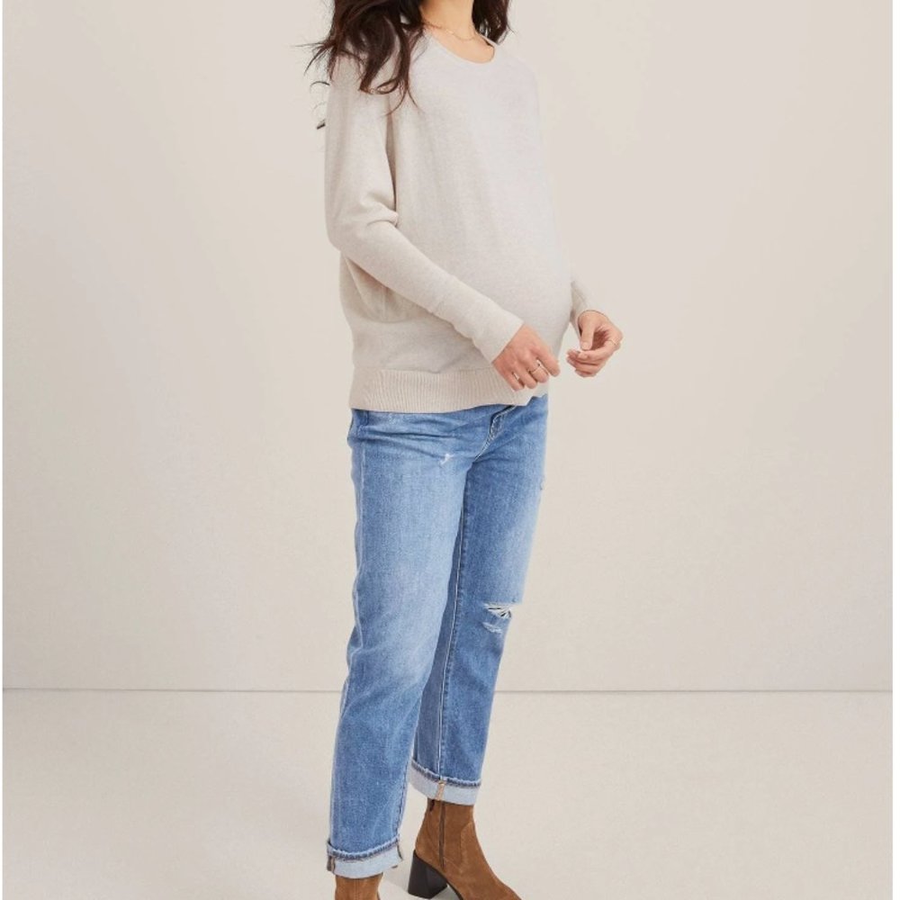 Hatch Collection, Noa Dolman Sweater, Oat, size 1 (Small)